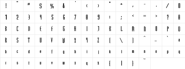 LongevousExpand Normal  glyph index