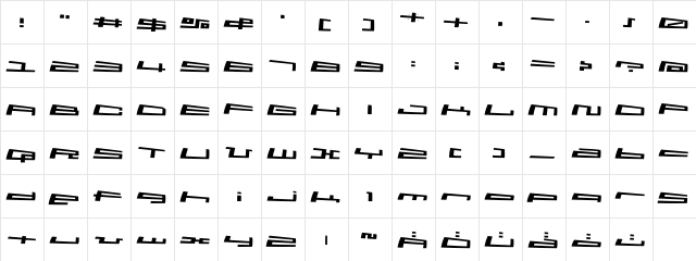 TotalKrass Regular  glyph index
