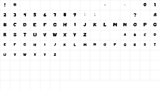 Block_Awesome Medium  glyph index