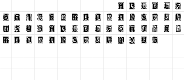 KapitalCapsSSK Regular  glyph index