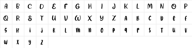 The Marshmallow FREE Regular  glyph index