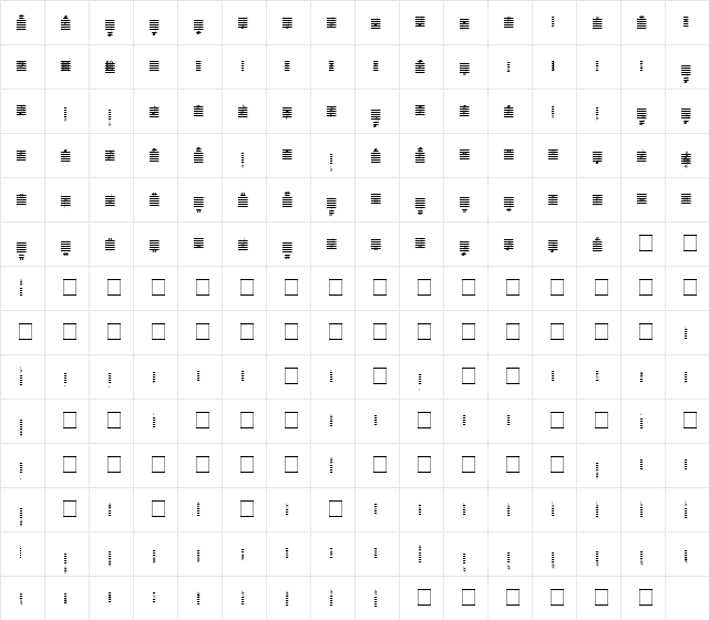 Lassus Medium  glyph index