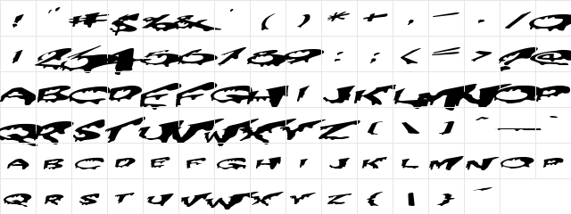 PreCrypt Regular  glyph index