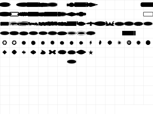 FFX Buttons 1 Regular  glyph index