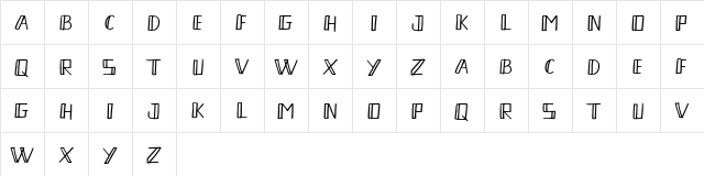 TOOPEN Regular  glyph index