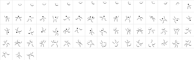 SmileAndTrain Regular  glyph index
