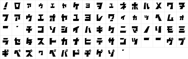ComBattler Regular  glyph index