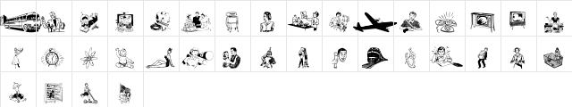 wmthe50s Regular  glyph index