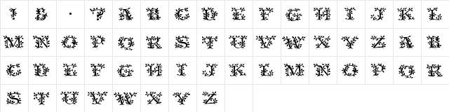 VineCapsSSK Regular  glyph index