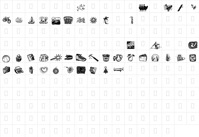 DF Organics One Plain  glyph index