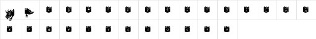 Dragoon Dragoon  glyph index