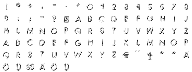 Reduce2MaxShadow ShadowItalic  glyph index