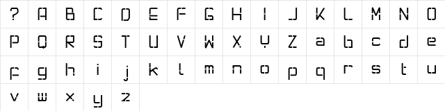 monolight Regular  glyph index