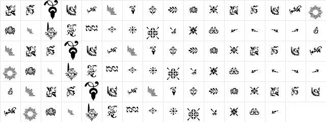 Pixel Guy Regular  glyph index