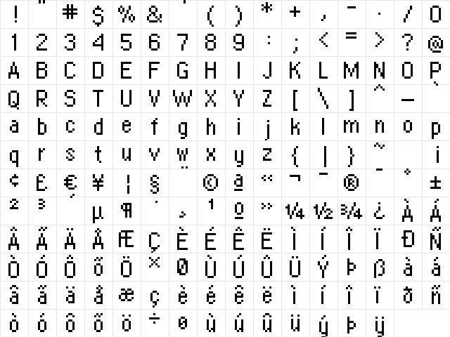 copy 08_56 Regular  glyph index