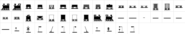 XLaserTrain Plain  glyph index