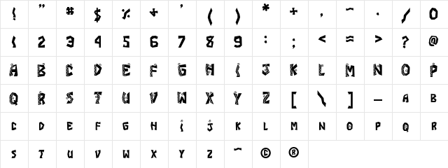 JI Fajita JI Fajita  glyph index