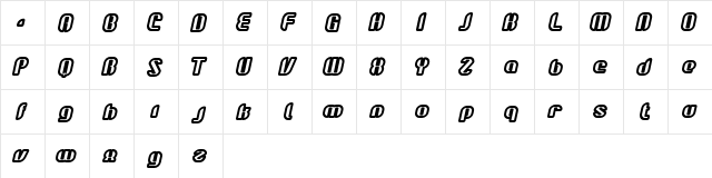 Octane Super  glyph index