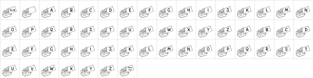 JLR Gift Tags Regular  glyph index