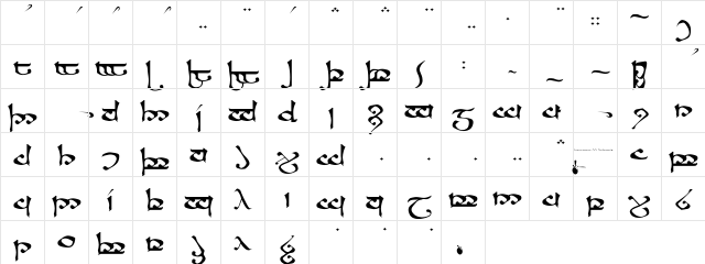RSMoroma Regular  glyph index