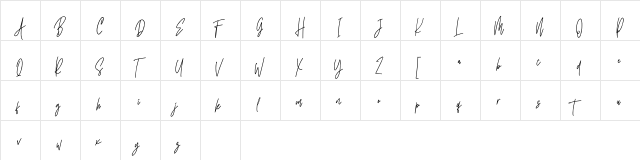 South Walles Regular  glyph index