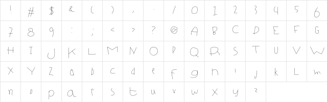 homework preschooler Regular  glyph index