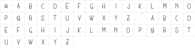MUNICH Regular  glyph index