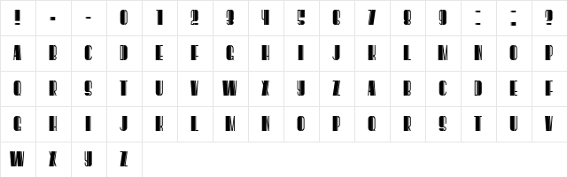 Boogie Woogie Book Regular  glyph index