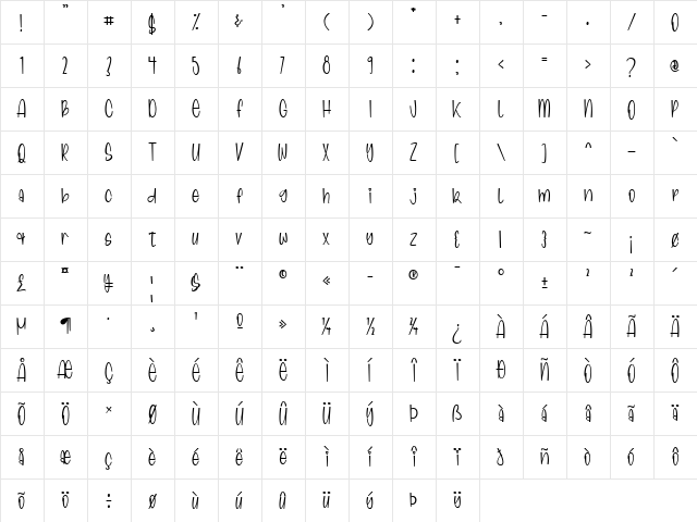 Smart student Regular  glyph index