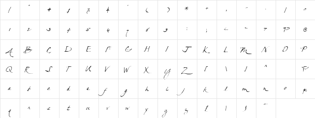 CK Bella Regular  glyph index