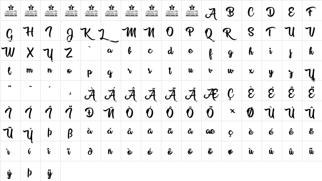 Vegan Yummy Personal Use Regular  glyph index