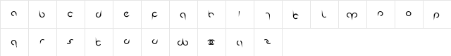 wewant Regular  glyph index