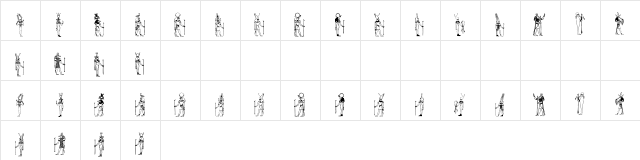 Deities Regular  glyph index