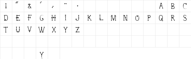 Skull and Bones Demo Regular  glyph index