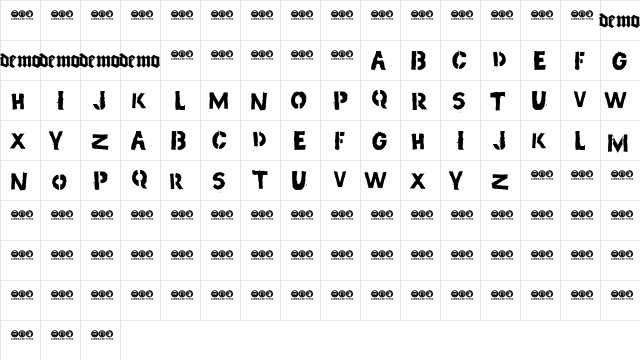 PIG Regular  glyph index