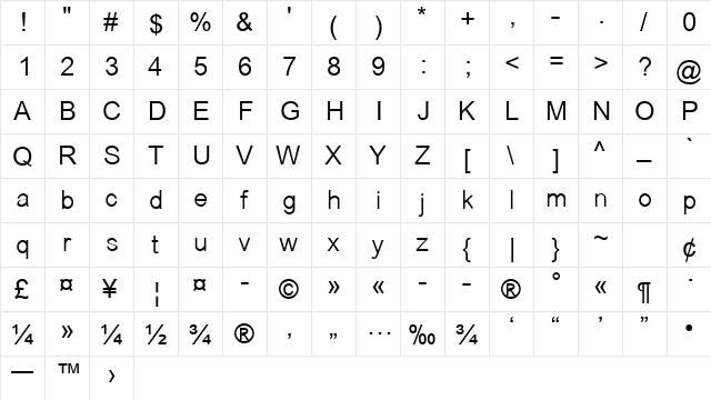 Saysettha Unicode Regular  glyph index