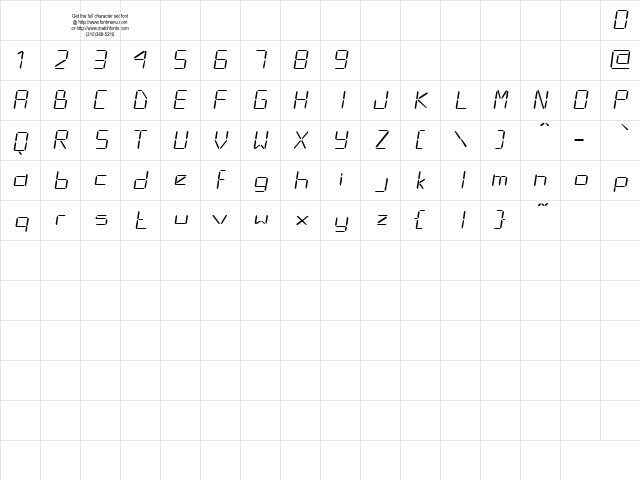 CristoLikid Tryout Regular  glyph index