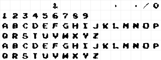 Opel Regular  glyph index