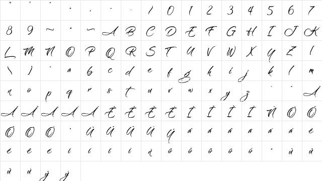 On the Rings Regular  glyph index
