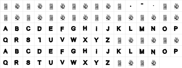 The Unknown Regular  glyph index