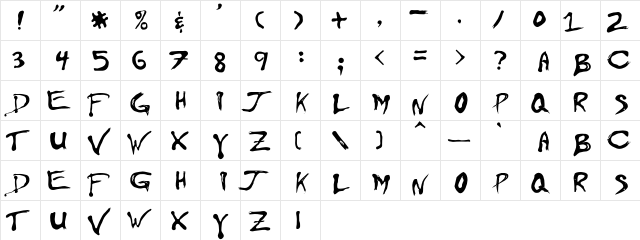 Floydian Regular  glyph index
