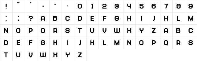 Abandoned Ultra  glyph index