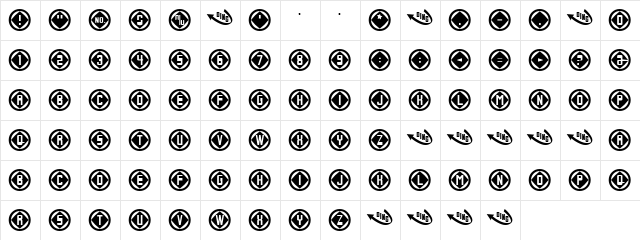 BlueIce Regular  glyph index