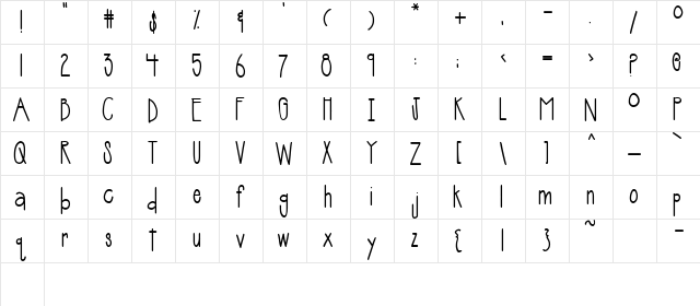 2Peas High 5 Regular  glyph index
