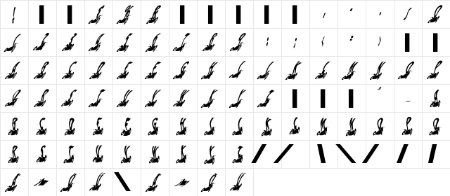 HabSpassHaveFun Regular  glyph index