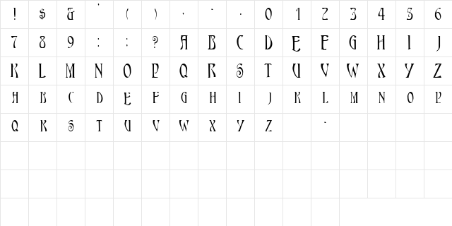 LochSCapsSSK Regular  glyph index