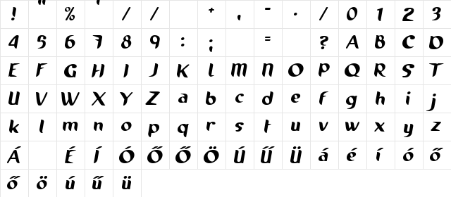 Running shoe Regular  glyph index