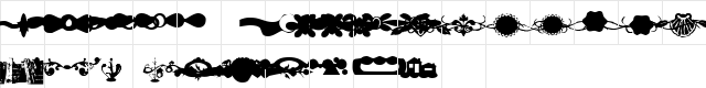 GC Design Line Dingbat  glyph index