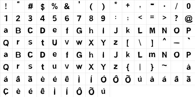 fsm_sans fsm  glyph index