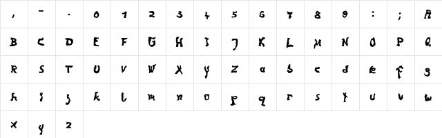 Lariviere Regular  glyph index